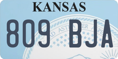 KS license plate 809BJA