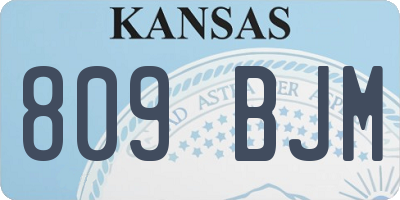 KS license plate 809BJM