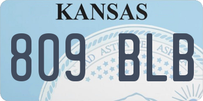 KS license plate 809BLB