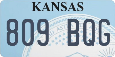 KS license plate 809BQG