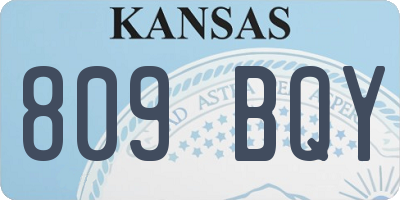KS license plate 809BQY
