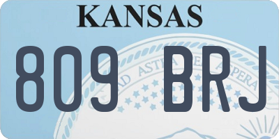 KS license plate 809BRJ