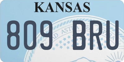 KS license plate 809BRU