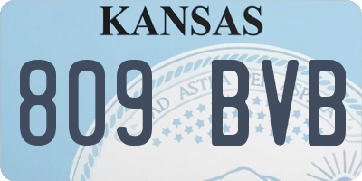 KS license plate 809BVB