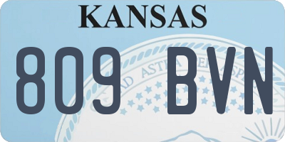 KS license plate 809BVN