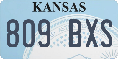 KS license plate 809BXS