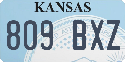 KS license plate 809BXZ