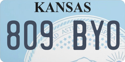 KS license plate 809BYO