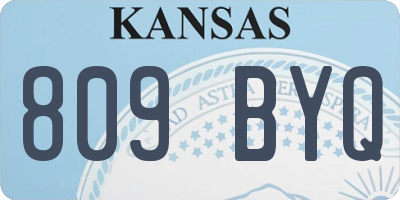 KS license plate 809BYQ