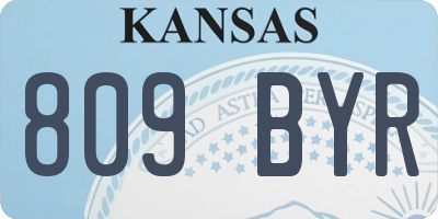 KS license plate 809BYR