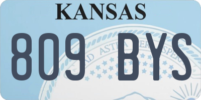 KS license plate 809BYS