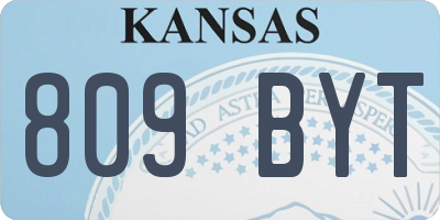 KS license plate 809BYT