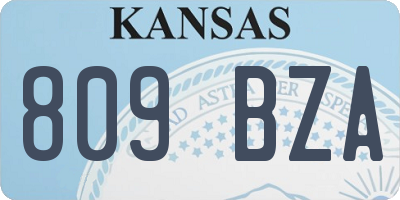 KS license plate 809BZA