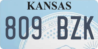 KS license plate 809BZK