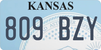 KS license plate 809BZY