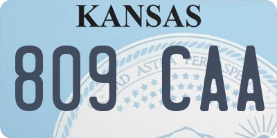 KS license plate 809CAA
