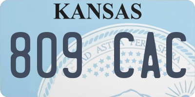 KS license plate 809CAC