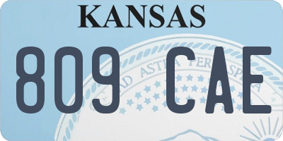 KS license plate 809CAE
