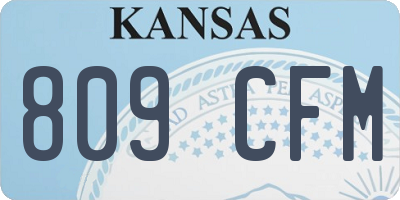 KS license plate 809CFM