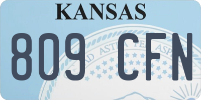 KS license plate 809CFN