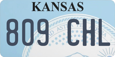 KS license plate 809CHL