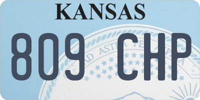 KS license plate 809CHP