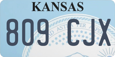 KS license plate 809CJX
