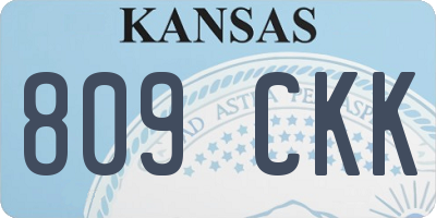 KS license plate 809CKK