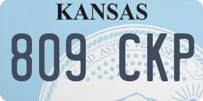 KS license plate 809CKP
