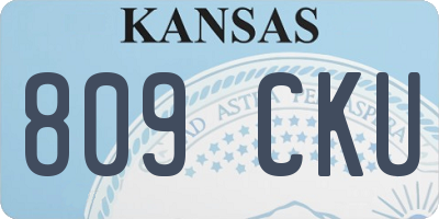 KS license plate 809CKU