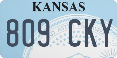 KS license plate 809CKY