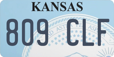 KS license plate 809CLF