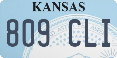 KS license plate 809CLI