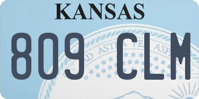 KS license plate 809CLM