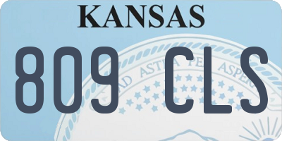 KS license plate 809CLS