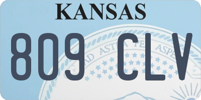KS license plate 809CLV