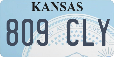 KS license plate 809CLY