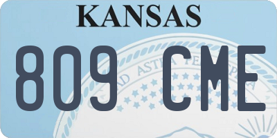 KS license plate 809CME