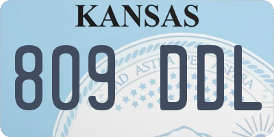 KS license plate 809DDL