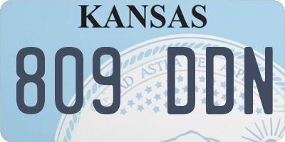 KS license plate 809DDN