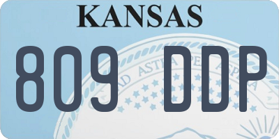 KS license plate 809DDP