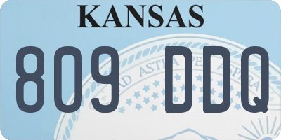 KS license plate 809DDQ