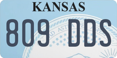 KS license plate 809DDS