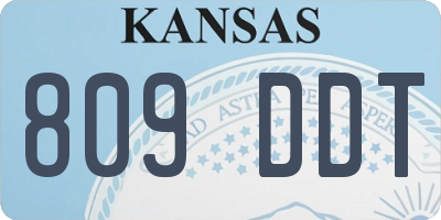KS license plate 809DDT