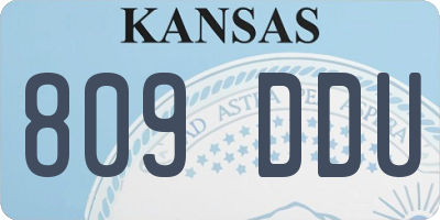 KS license plate 809DDU