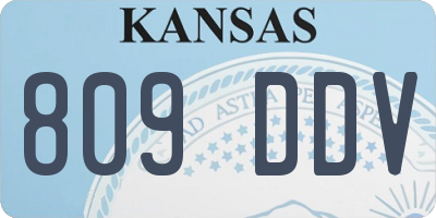 KS license plate 809DDV
