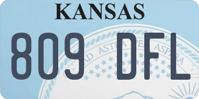 KS license plate 809DFL