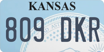 KS license plate 809DKR