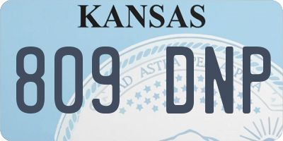 KS license plate 809DNP