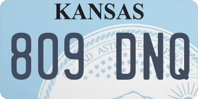 KS license plate 809DNQ
